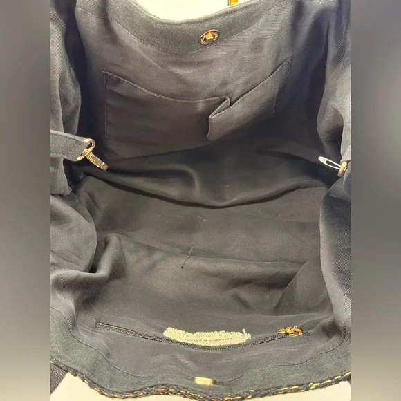 America & Beyond Canvas Bee Glam Hand Beaded Tote Bag - Picture 12 of 15